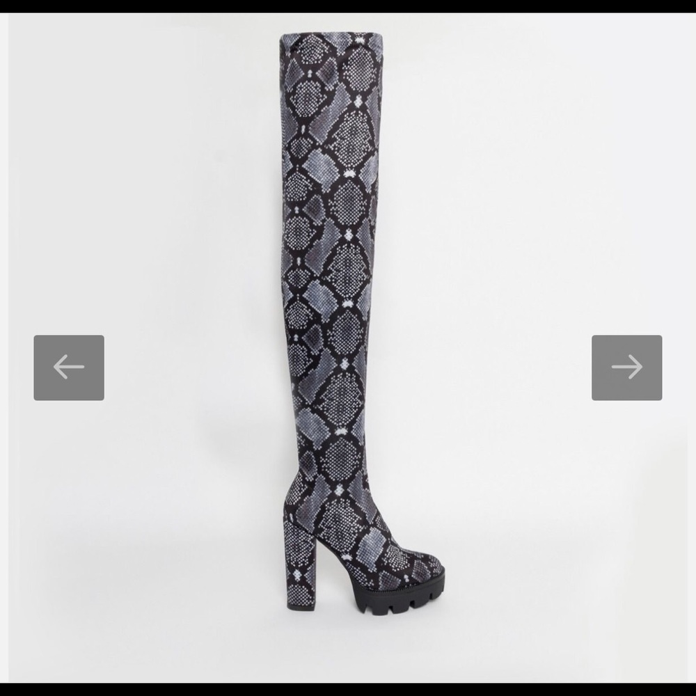 Thigh High Chunky Heels